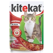 Влажный корм для котов Kitekat с говядиной в соусе 100г (4770608252403): Тип Влажный корм