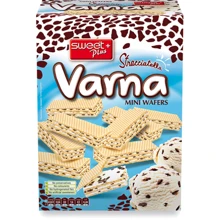 Мини-вафли Sweet Plus VARNA STRACCIATELLA с молочным кремом и крошкой из какао печенья 240 г (1110326): Тип Вафли
