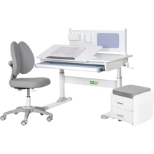 Комплект (L) ErgoKids TH-325 Grey (парта + кресло + тумба) (арт. TH-325 + Y-412 Lite + BD C3 _GREY): Возраст ребенка от 4-х лет