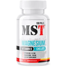 MST Magnesium Chelate Plus Vitamin B6 Магній та вітамін B6 100 таблеток: Тип Магний + B6