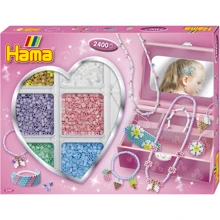 Термомозаика HAMA Набор для творчества Модные украшения Цветы со шкатулкой Midi 5+ (HM-3707): Производитель HAMA