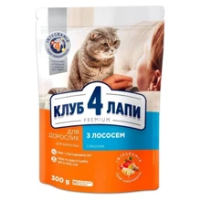 Сухой корм Club 4 Paws Premium Adult cats для взрослых кошек с лососем 0.3 кг (4820083909221): Тип Сухой корм