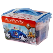 Магнітний констуктор MagPlayer 64 ед. (MPT-64): Кількість деталей, шт. 64
