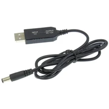 Кабель Dynamode кабель питания для роутера USB Cable to DC 5.5х2.1 mm 5v/9v/12v 1m Black: Тип USB Cable - DC