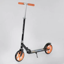 Самокат двухколесный Best Scooter с PU колесами и резиновыми грипсами Black/Orange (87727): Количество колес 2