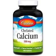 Carlson Labs Chelated Calcium 500 mg 180 Tabs Кальций хелат: Тип Кальций