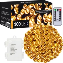 Гірлянда на батарейках Springos 10 м 100 LED Pilot CL4034 Warm White: Виробник Springos
