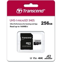 Карта пам'яті Transcend 256GB microSDXC 340S UHS-I U3 A2 (TS256GUSD340S): Тип карти MicroSDXC