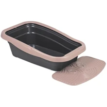 Туалет для котов с рамкой и ковриком MPS Nella Kit 58x37.5x18 см (S08140100 з килимком): Вид Открытый