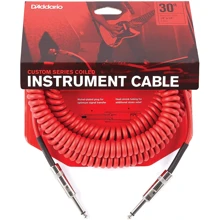 Інструментальний кабель D'addario PW-CDG-30RD Coiled Instrument Cable - Red (9m): Виробник PLANET WAVES