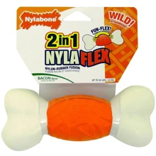 Игрушка для собак Nylabone NylaFlex Bone кость с умеренным стилем грызения вкус бекона собаки до 23 кг (44292): Производитель Nylabone
