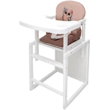 Стульчик-трансформер Babyroom Пеппи-240 белый капучино / шоколад (сова) (681006): Тип трансформер