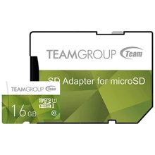 Карта памяти Team 16GB microSDHC Class 10 UHS-I U1 + adapter (TCUSDH16GUHS43): Тип карты MicroSDHC