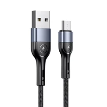 Кабель Usams USB Cable to microUSB Aluminum Alloy Braided 1m Black (US-SJ450): Тип USB-C - microUSB