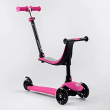 Самокат Best Scooter розовый (PL-105): Количество колес 3
