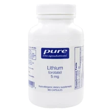 Pure Encapsulations Lithium Orotate 5 mg Литий оротат 180 капсул: Форма выпуска Капсулы