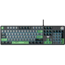 Клавиатура Aula F2088 PRO Plus 9 Green Keys KRGD Blue USB UA Black/Gray (6948391234892): Подключение проводное