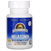 Source Naturals Sleep Science Мелатонин 1мг Вкус Апельсина 100 таблеток для рассасывания: Форма выпуска Таблетки