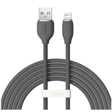 Кабель Baseus USB Cable to Lightning Jelly Liquid Silica Gel Fast Charging 2.4A 1.2m Black (CAGD000101): Тип USB Cable - Lightning