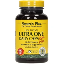 Natures Plus Ultra One Daily Caps Iron Free 60 caps Щоденні мультивітаміни без заліза: Форма випуску капсули
