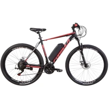Электровелосипед 29" Formula THOR 1.0 350Вт 36В, 2021 (черно-красный с серым (м)) (ELB-FR-29-118): Цвет черный