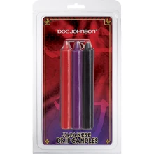 БДСМ свечи низкотемпературные Doc Johnson Japanese Drip Candles - 3 Pack Multi-Colored: Производитель Doc Johnson