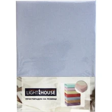 Простынь на резинке LightHouse Jersey Premium 180х200х25 см голубой (46630): Тип простынь