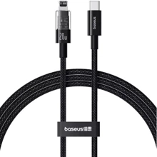 Кабель Baseus Cable USB-C to Lightning Gem Fast-Charging 20W 1m Black (P10373001111-00): Тип USB-C - Lightning