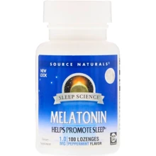 Source Naturals Melatonin,  Peppermint Flavor, 1,0 mg, 100 Lozenges: Тип Витамин A