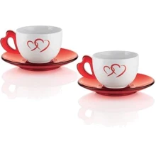 Набір чашок для сніданку Guzzini Love 26780065 (на 2 пров, 4пр): undefined undefined