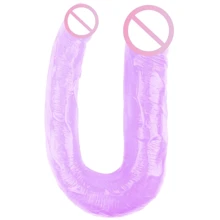Двухсторонний фаллоимитатор CHISA Hi-Rubber 13" Double Dildo Purple: Назначение Для двойного проникновения