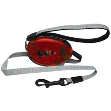 Поводок рулетка Flamingo Dogx2GO Belt Glassy L светоотражающая лента до 35 кг 2м красный (43852): Тип шнура Лента
