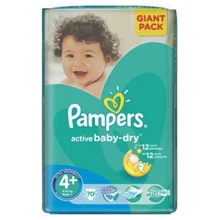 PAMPERS Active Baby-Dry Maxi Plus Giant 70 (9-16 кг): undefined undefined