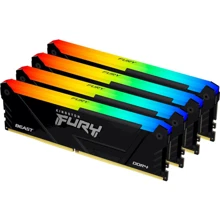 Kingston FURY 128 GB (4x32GB) DDR4 3600 MHz Renegade RGB Black (KF436C18RB2AK4/128): Тип DDR4