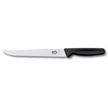 Кухонний ніж Victorinox вузьке хвиль. з чорною ручкою 20см (блістер) 5.1833.20B: Лезо нержавіюча сталь