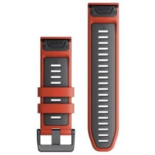 Ремешок Garmin epixPRO (g2) 20mm QuickFit Fl Red/Graphite Silicone (010-13279-04): Цвет оранжевый