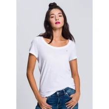 Футболка Tommy Jeans 25349533 XL белая: Состав Вискоза, Полиэстер, Хлопок