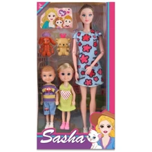 Кукла шарнирная Sasha с малышами 29 см (51822): Возраст от 3 лет