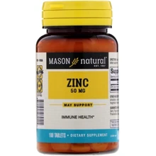 Mason Natural Zinc 50 mcg Цинк 100 таблеток: Тип Цинк