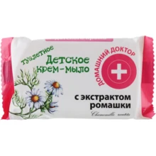Домашний Доктор Детское крем-мыло с экстрактом ромашки 70 g: Тип Крем-мыло