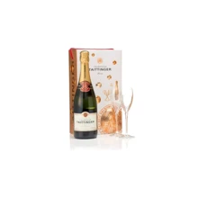 Шампанское Taittinger Brut Reserve + 2x glasses, gift box (0,75 л) (BW8460): Объем, л 0.75