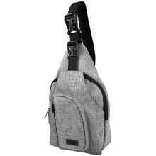 Мужская сумка-слинг DNK Leather серая (DNK-JOKER№3-BAG-7): Пол Мужской