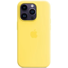Чехол для iPhone TPU Silicone case with Magsafe Canary Yellow for iPhone 14 Pro: Цвет желтый