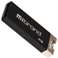 USB-флешка Mibrand 4GB Сhameleon USB 2.0 Black (MI2.0/CH4U6B): Стандарт USB USB 2.0