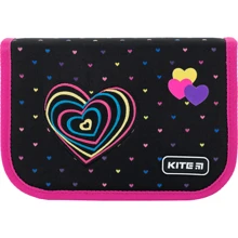 Пенал без наполнения Kite Hearts К22-622-11, 1 отделение, 2 отворота: Год выпуска коллекции 2022