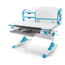 Стол Evo-kids Aivengo (M) Blue (арт.Evo-700 WB) - столешница белая / накладки синие: Тип Парта