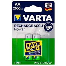Varta AA 2600mAh NiMH 2pcs Recharge Accu Power (05716101402): Емкость 2600 мАч