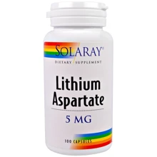 Solaray, Lithium Aspartate, 5 mg, 100 Capsules (SOR-04599) Solaray, Lithium Aspartate, 5 mg, 100 Capsules (SOR-04599): Тип Литий