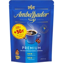 Кофе растворимый Ambassador Premium Выгодное предложение 250 г (8720254065700): Вид напитка кофе растворимый