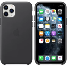 Чехол для iPhone Apple Leather Case Black (MX0E2) for iPhone 11 Pro Max: Цвет черный